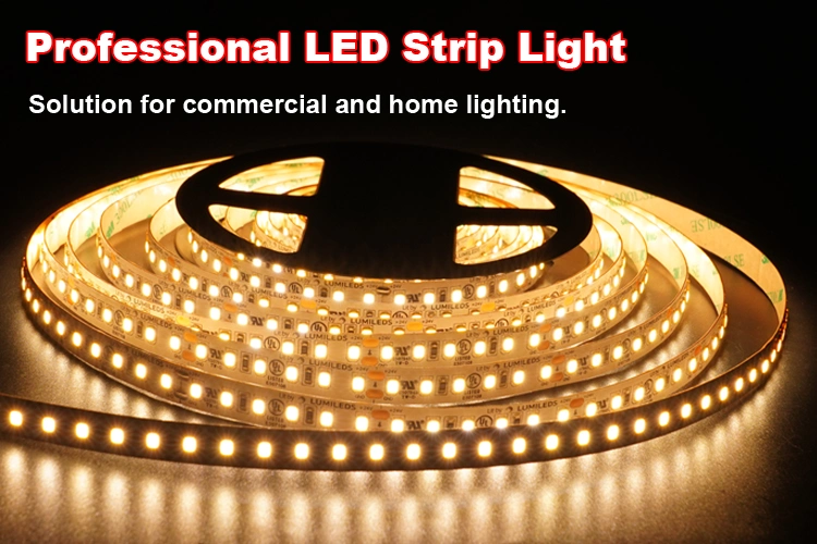 5m CE RoHS Premium High Density LED Strip, 600 LEDs 4000K SMD 2835 24V DC LED Light Tape Strip for Bedroom, Closets, Office